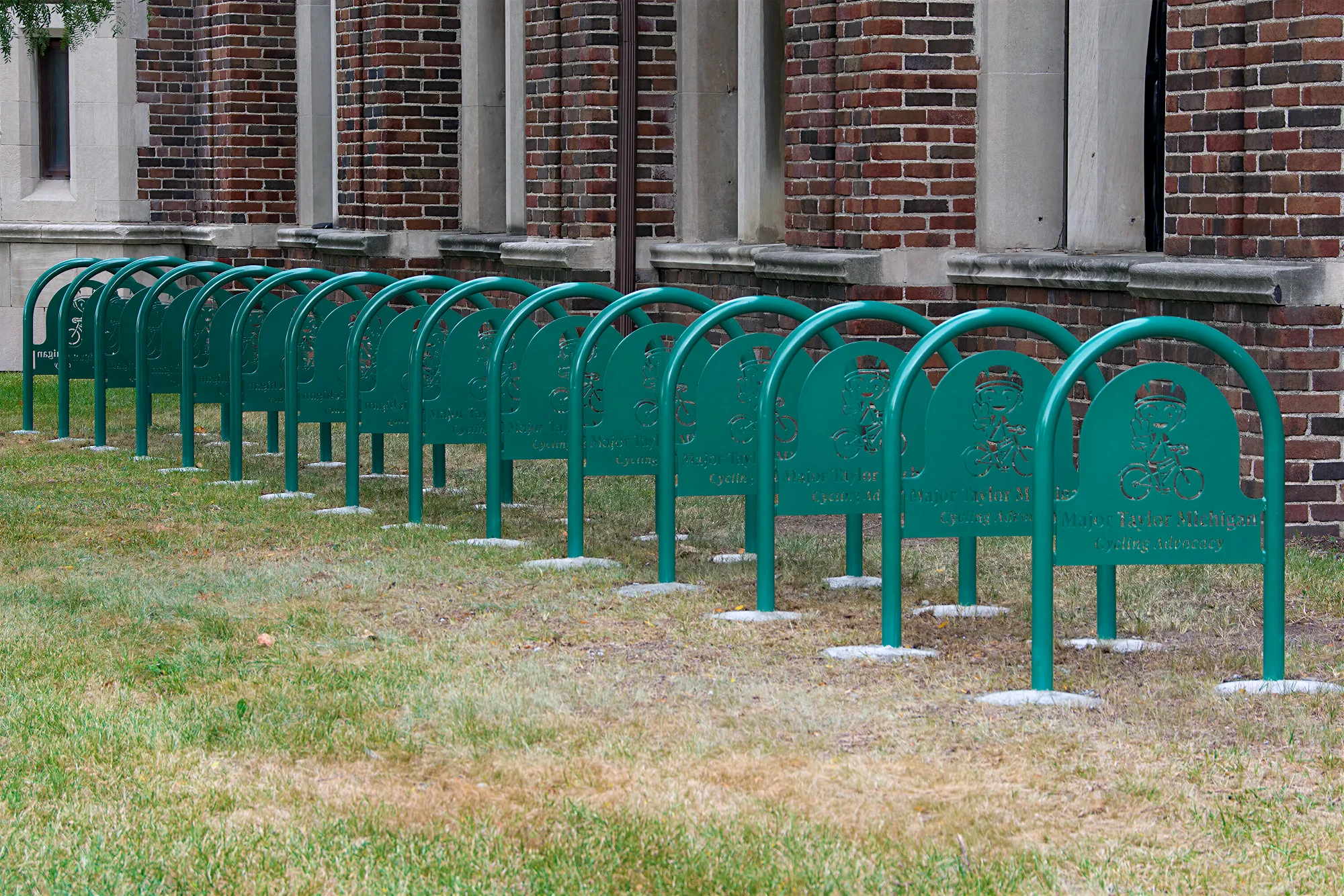 Bike racks at Noble Middle Schools